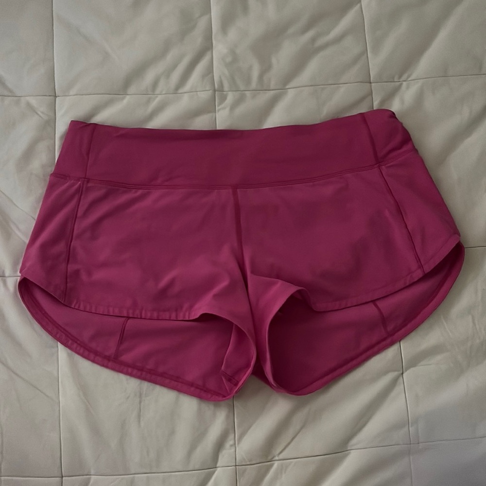 Lululemon sonic pink speed up shorts 2.5 inseam